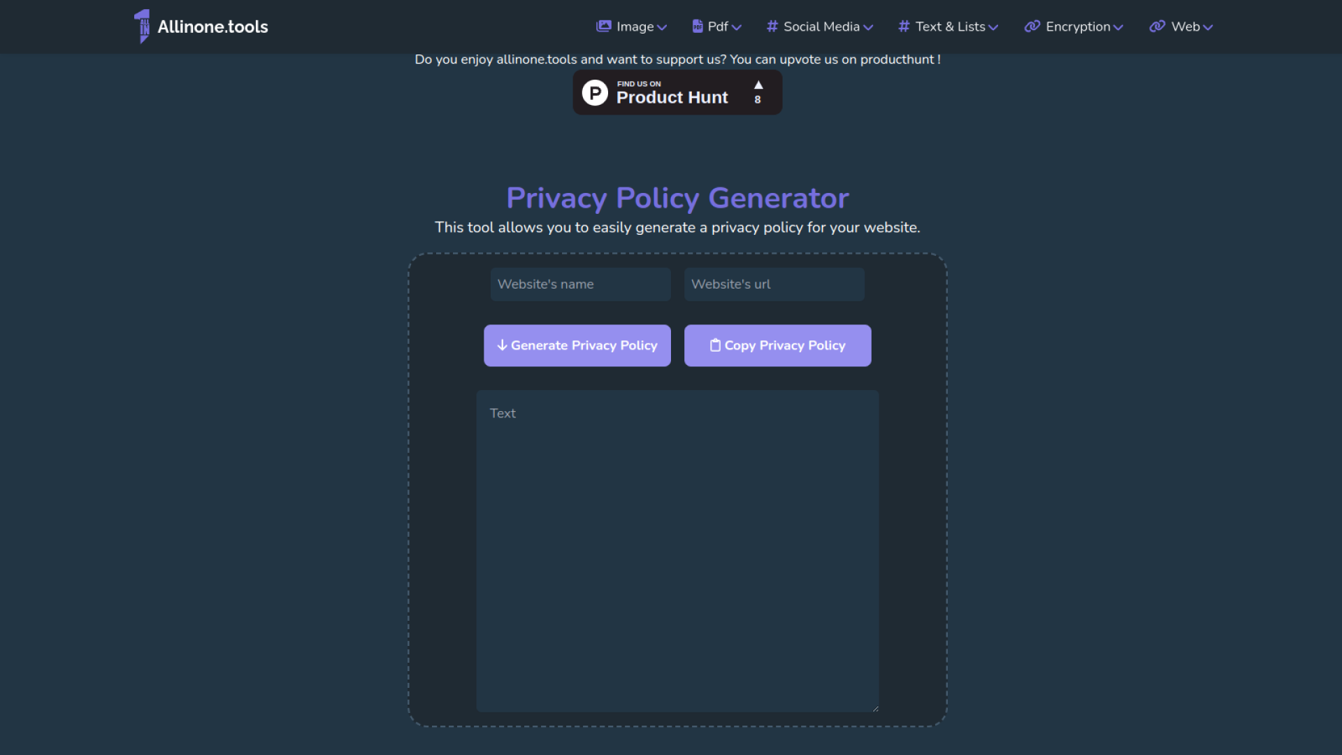 Privacy Policy Generator