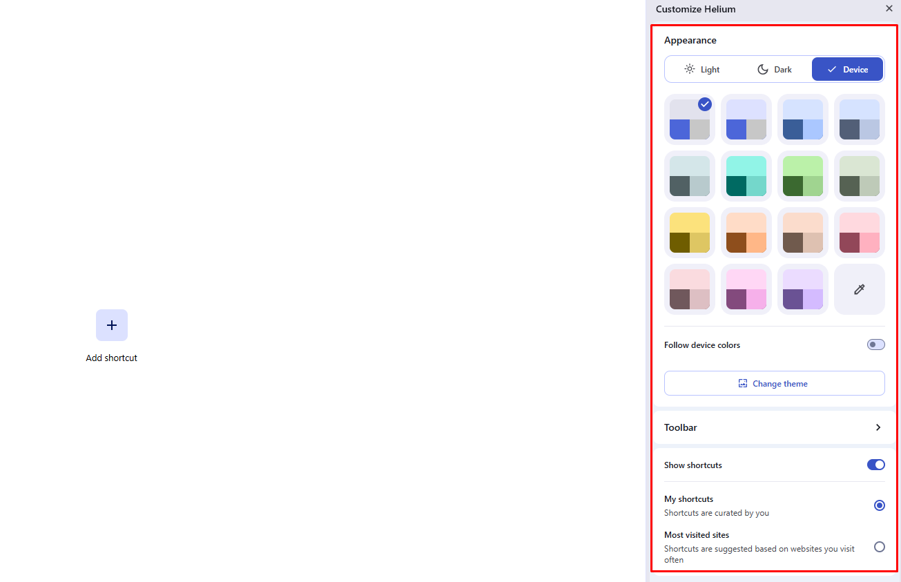 Customization Feature