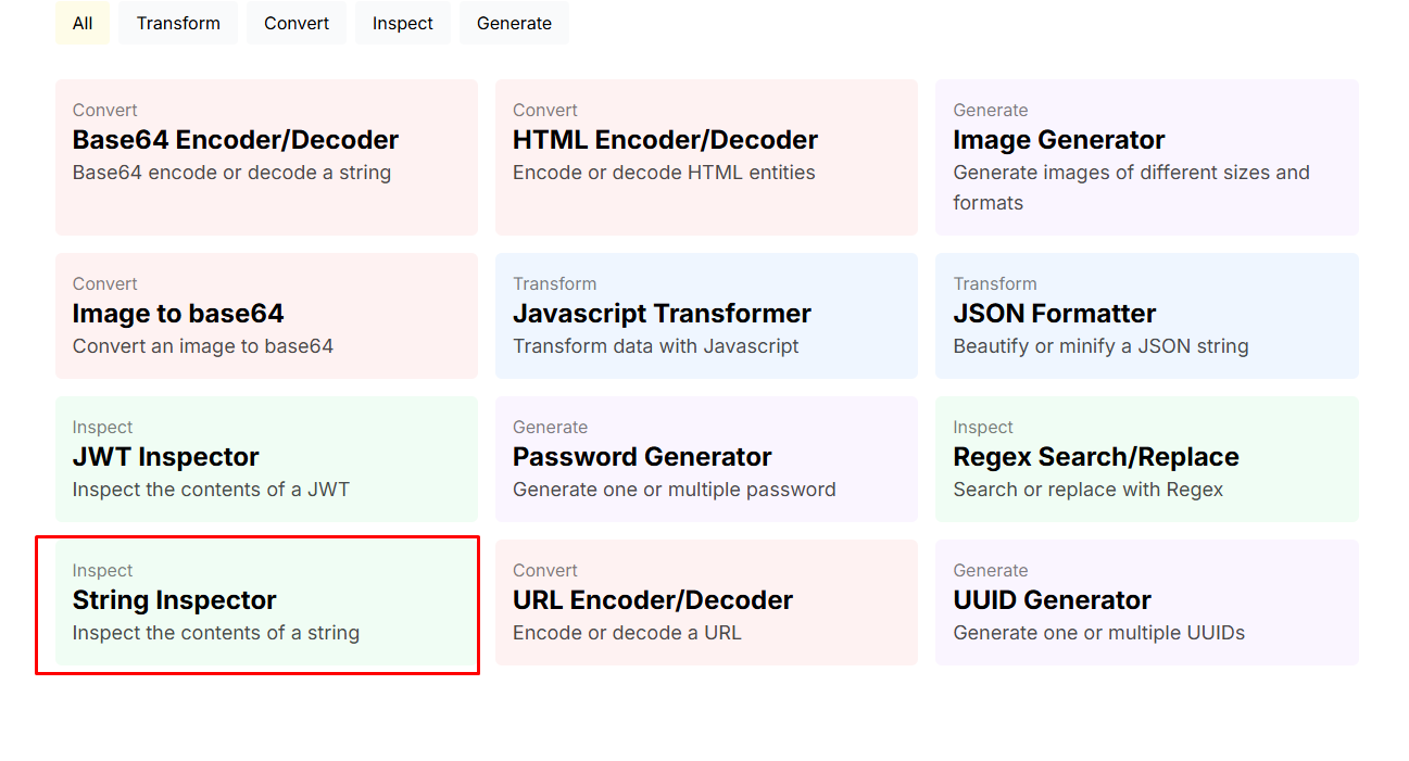 String Inspector Tool