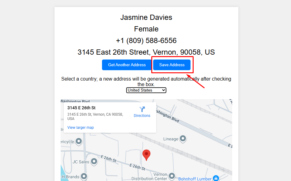 Save Address
