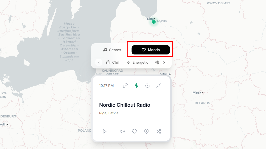 Station ফিল্টার করার অপশন
