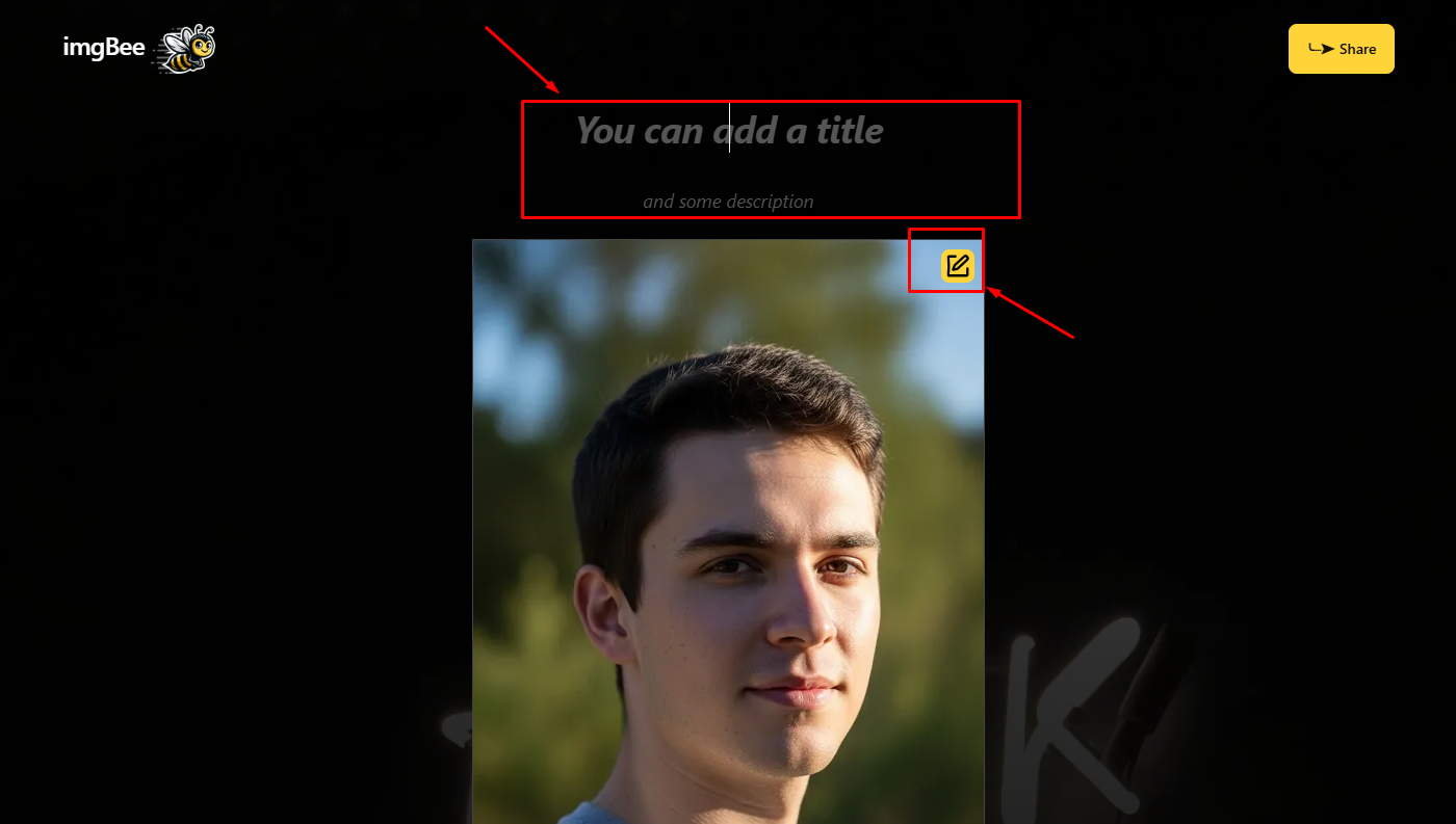 Album PAGE এর জন্য একটি সুন্দর TITLE এবং Description
