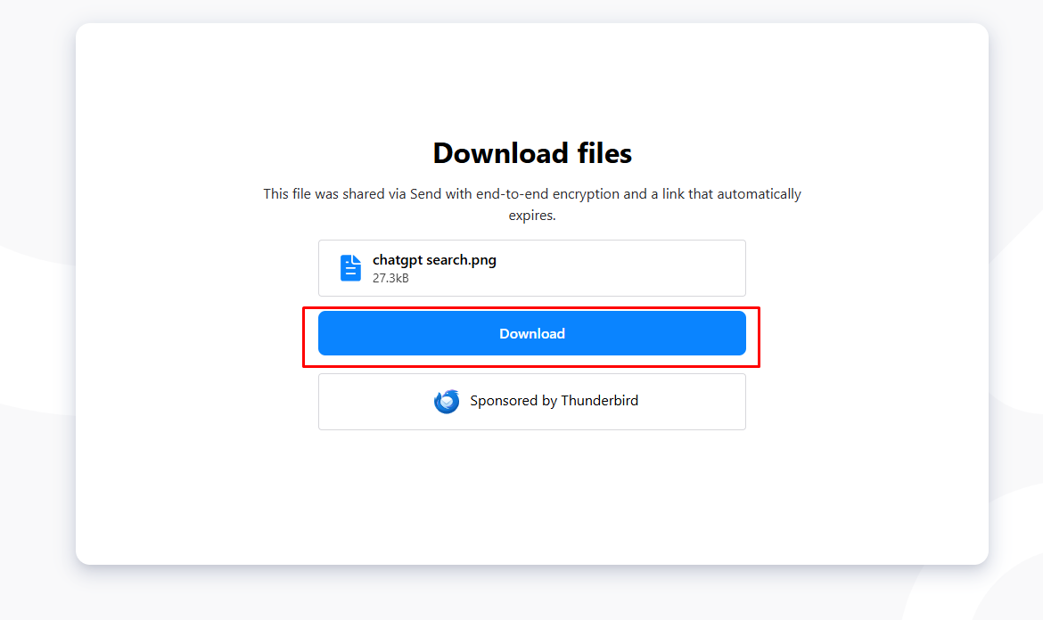 Send থেকে File Download