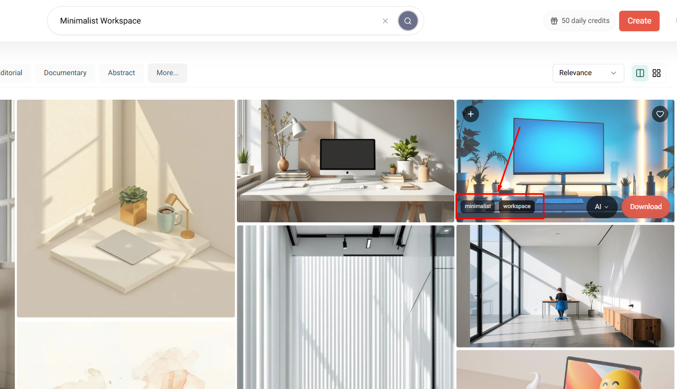 Search Result image tag