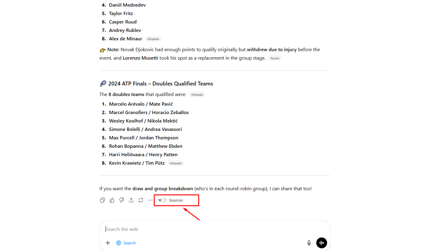 Sports Event-এর Information Search করা