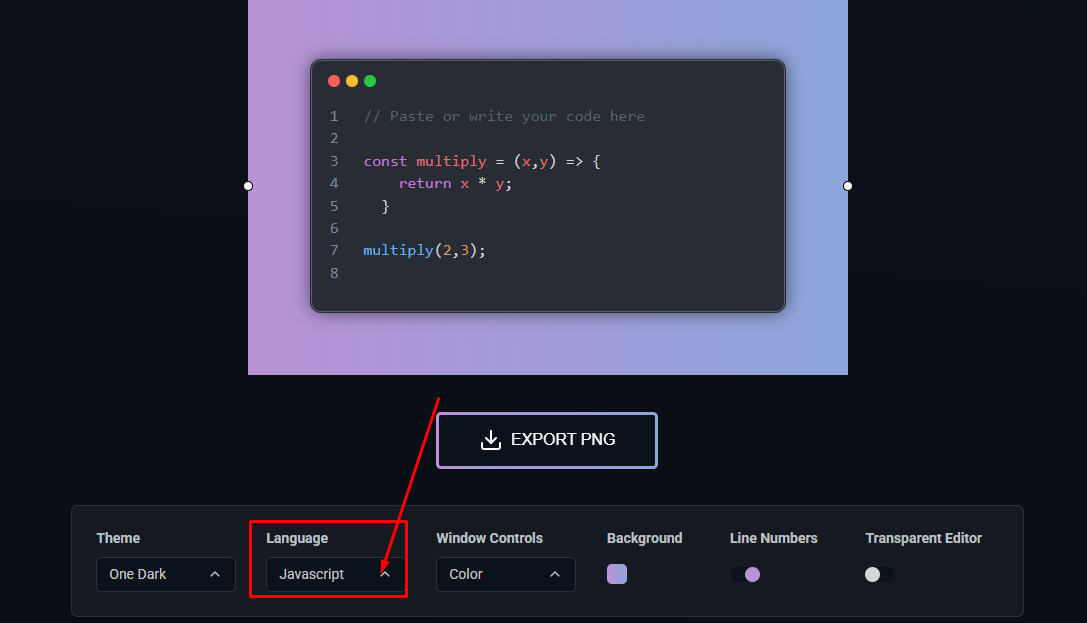 Programming Language টি Select