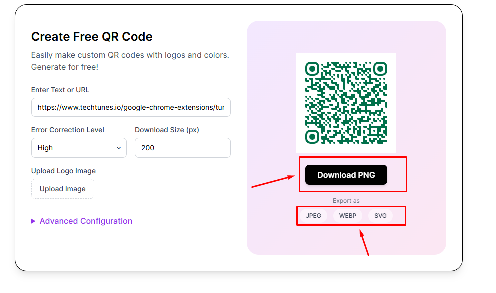 Download QR code
