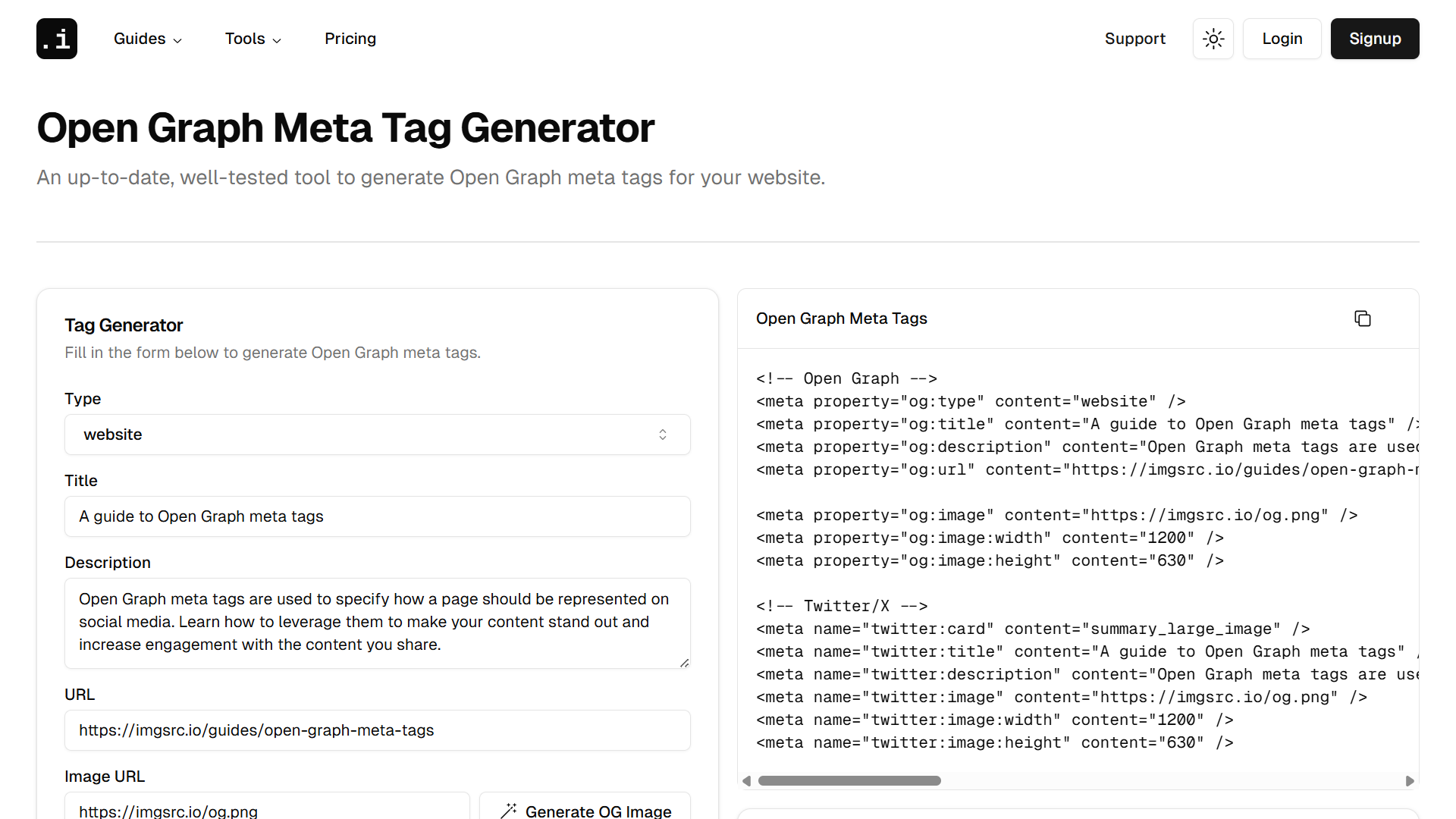 Open Graph Meta Tag Generator