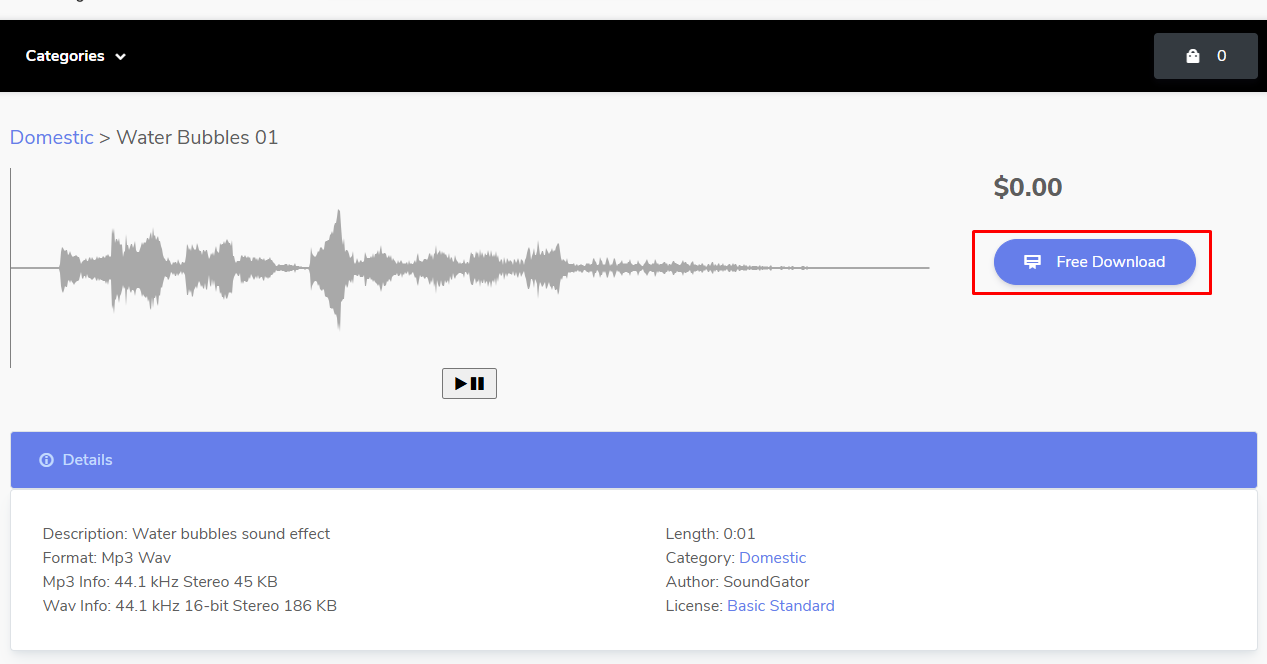 সাউন্ডটি Download করা