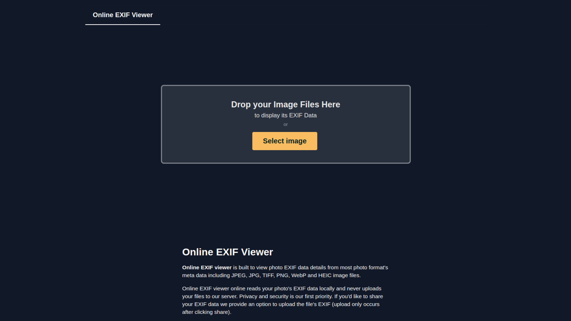 Online EXIF Viewer
