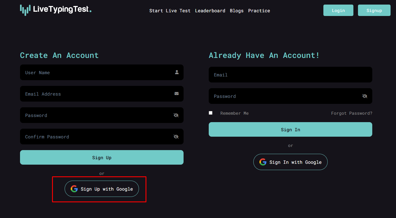 Account Registration করা
