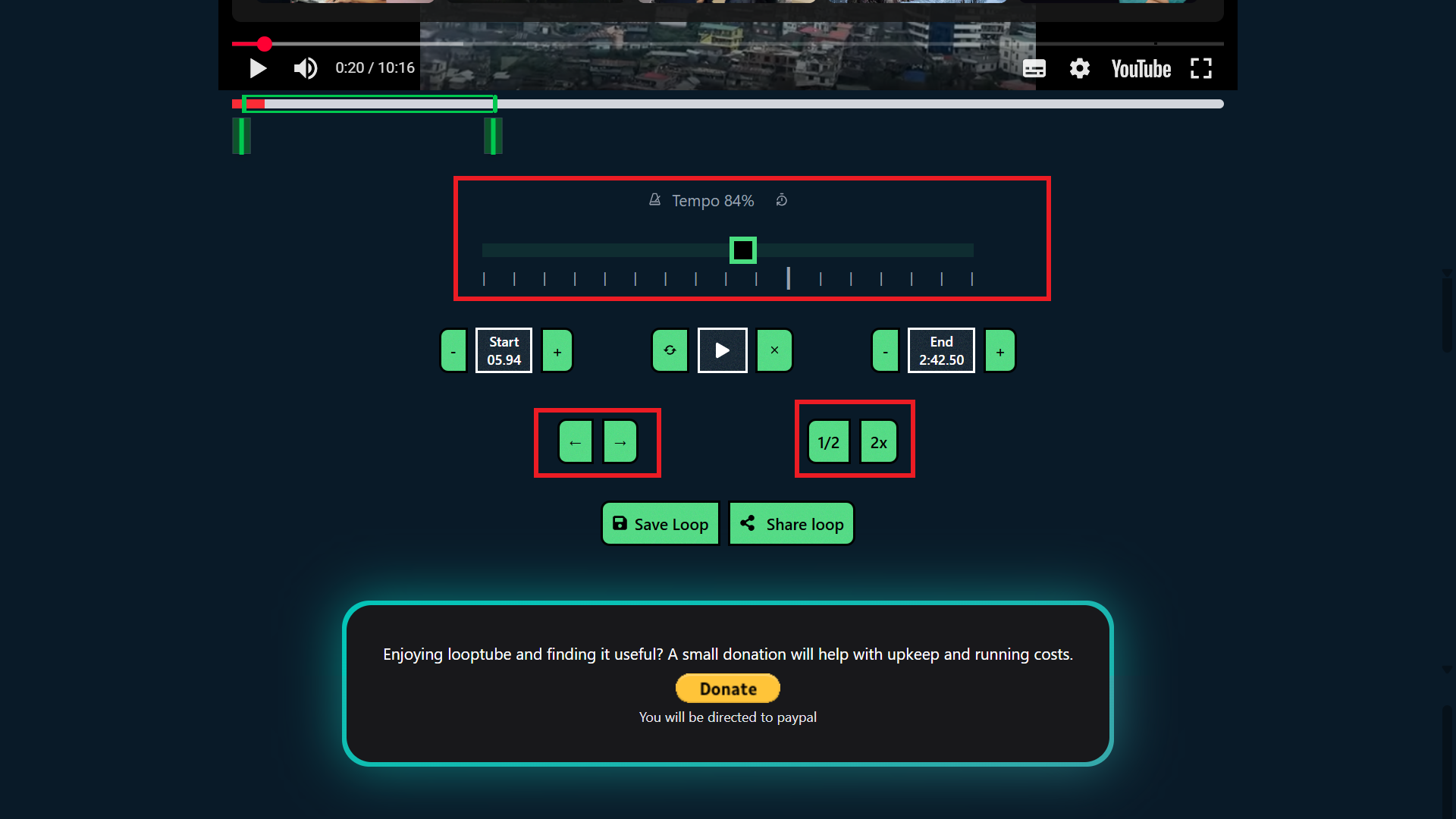 LoopTube Advanced Function