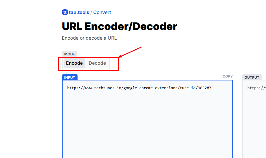 Encode অথবা Decode Button এ Click
