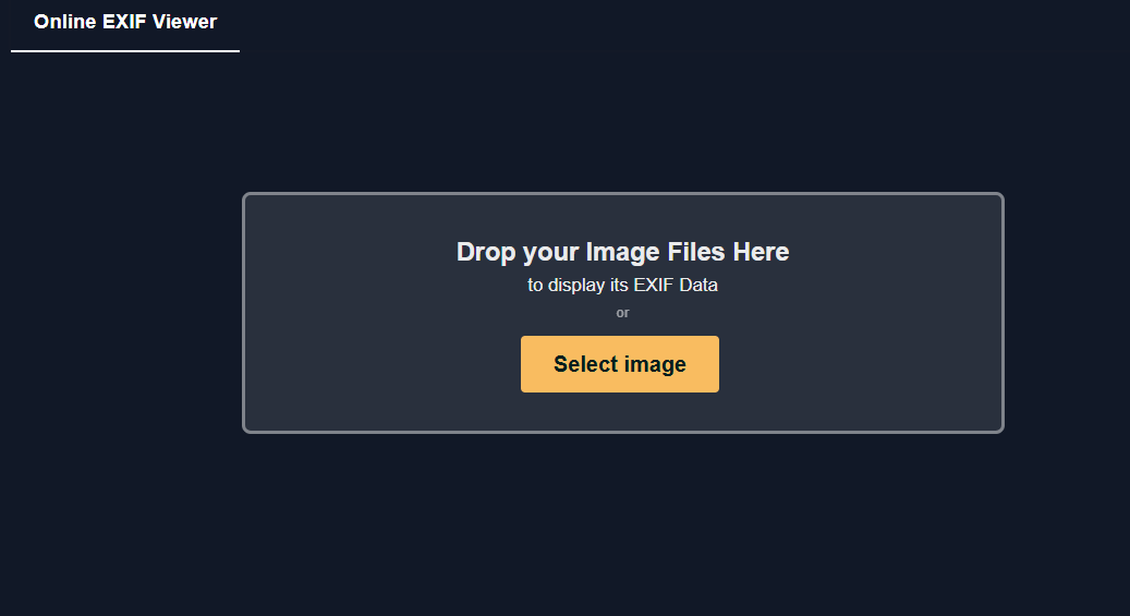 Online EXIF Viewer Website