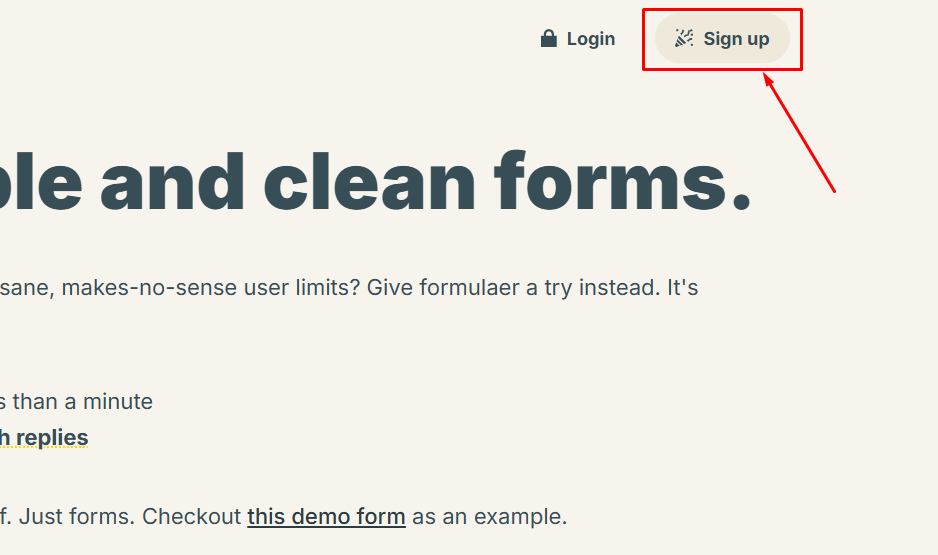 Sign Up Button এ Click
