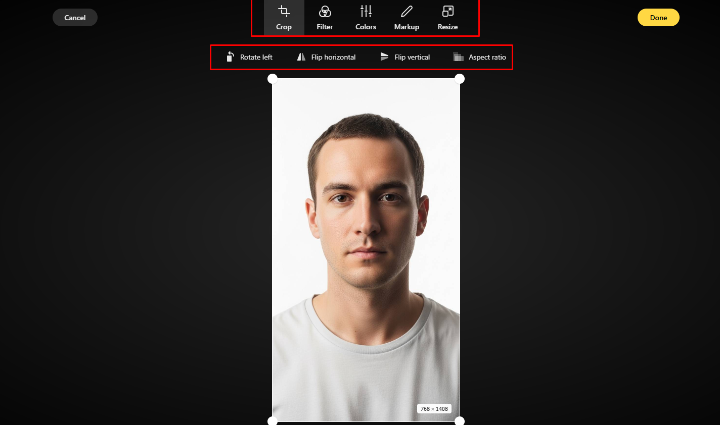 Editing Tool গুলো ব্যবহার