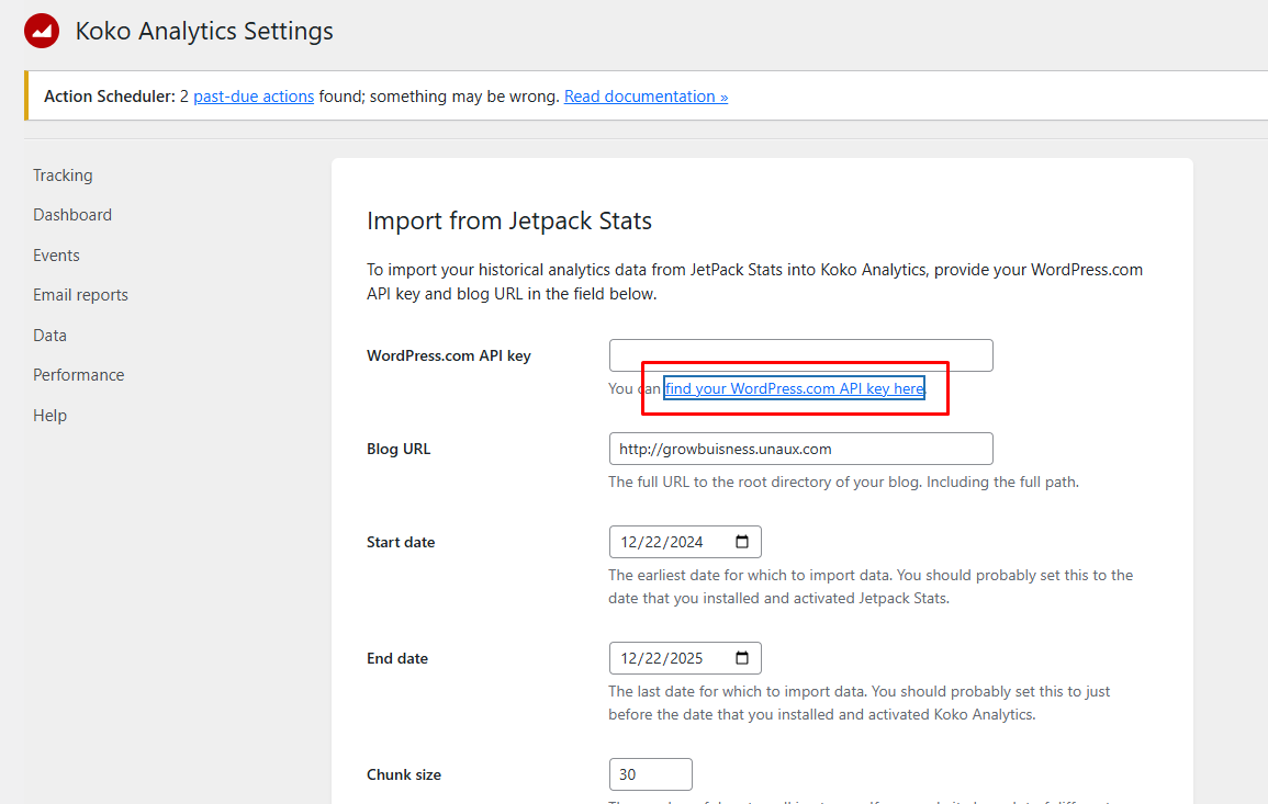 Find Your WordPress.com API Key Here