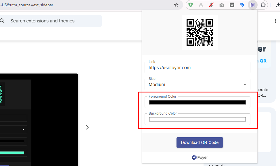 কিউআর কোডটি কাস্টমাইজ