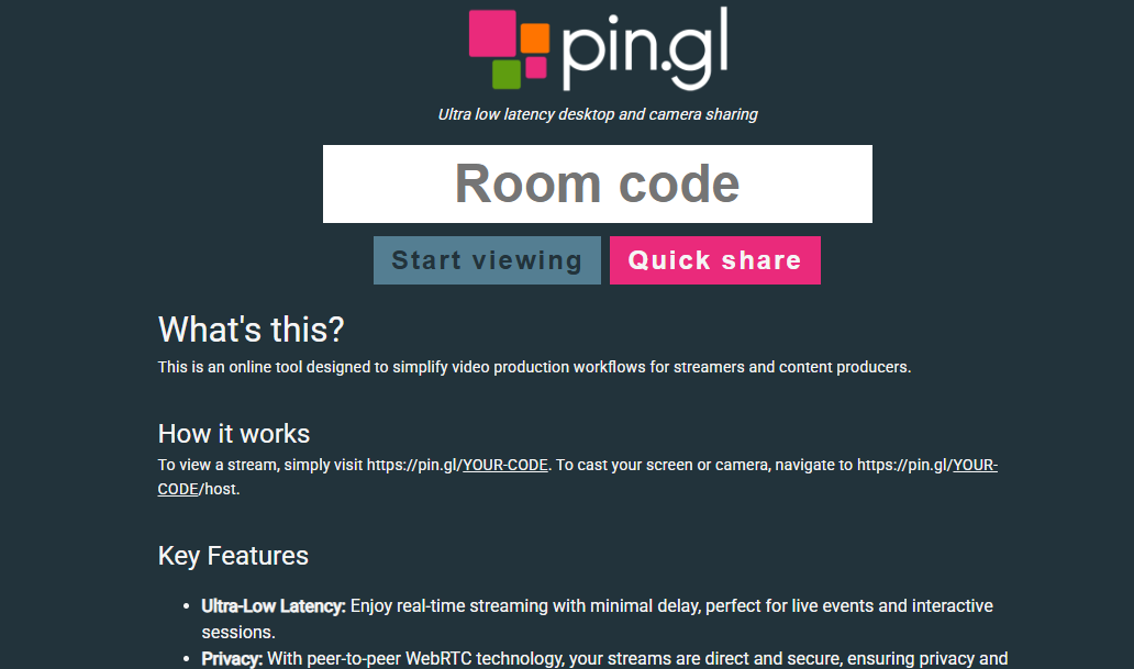 Pin.gl-এর Website