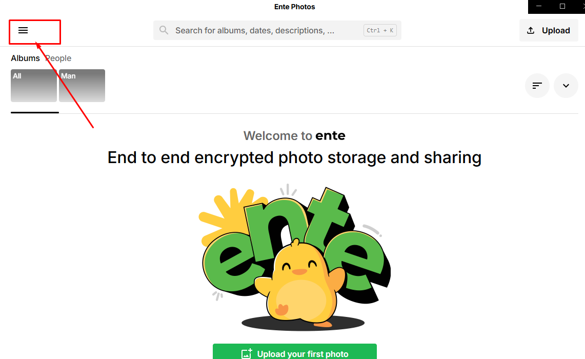 Menu অপশনে ক্লিক