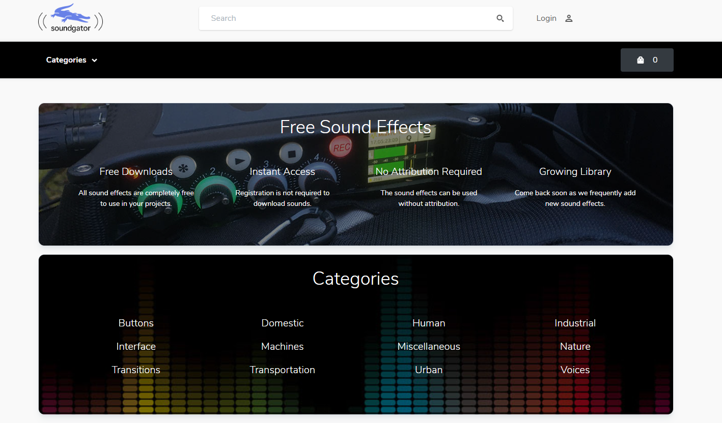 SoundGator ওয়েবসাইটে প্রবেশ