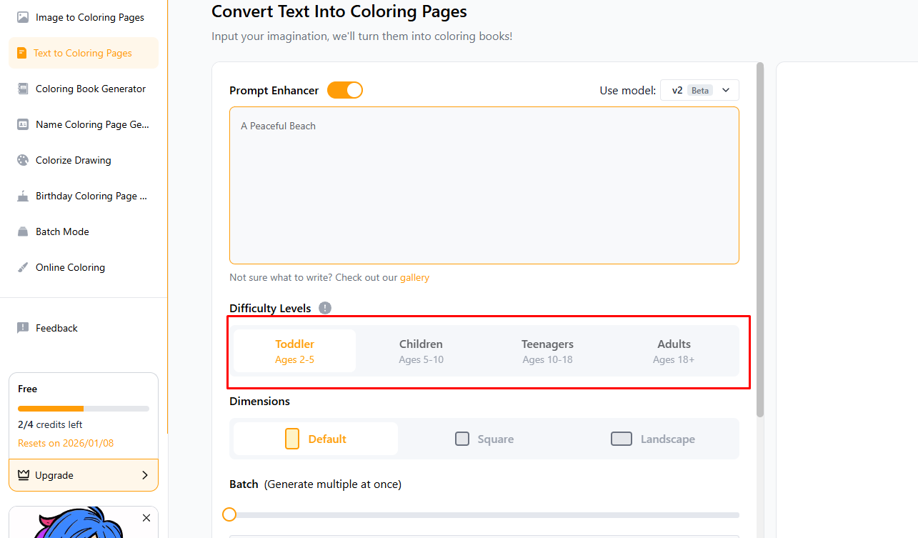 Difficulty Level Select করার Option