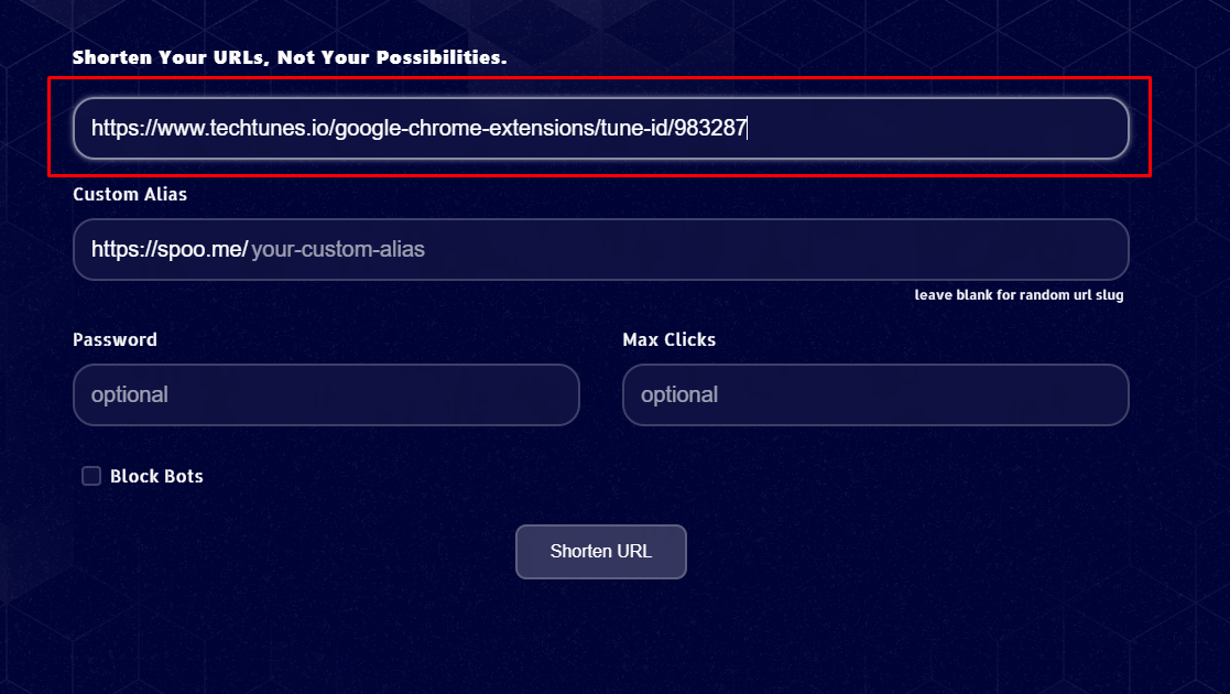 Original URL টি কপি করে পেস্ট