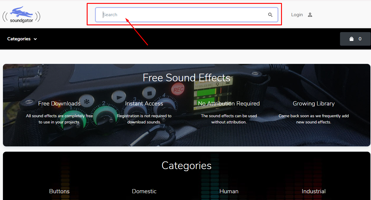 Search Bar এ Keyword লিখে Search