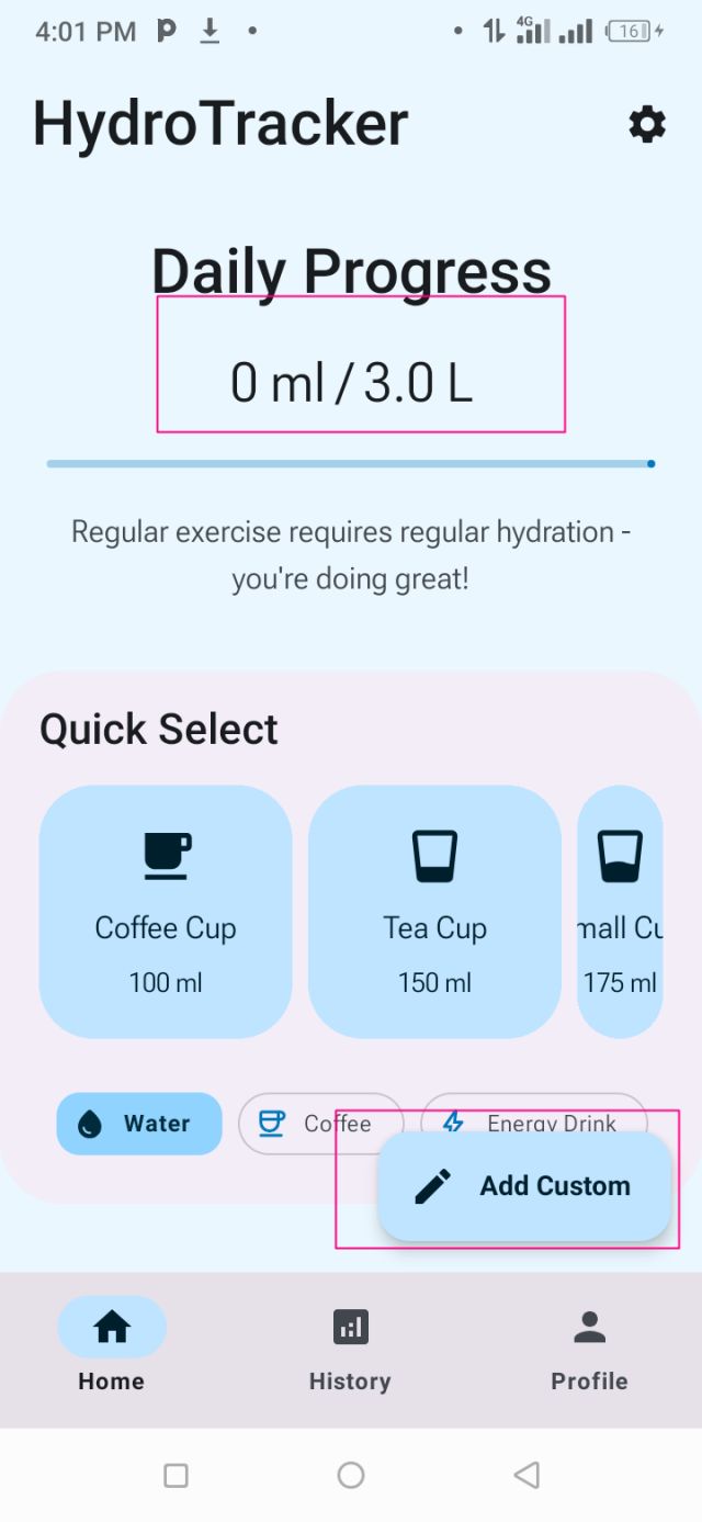 Daily Water Tracking