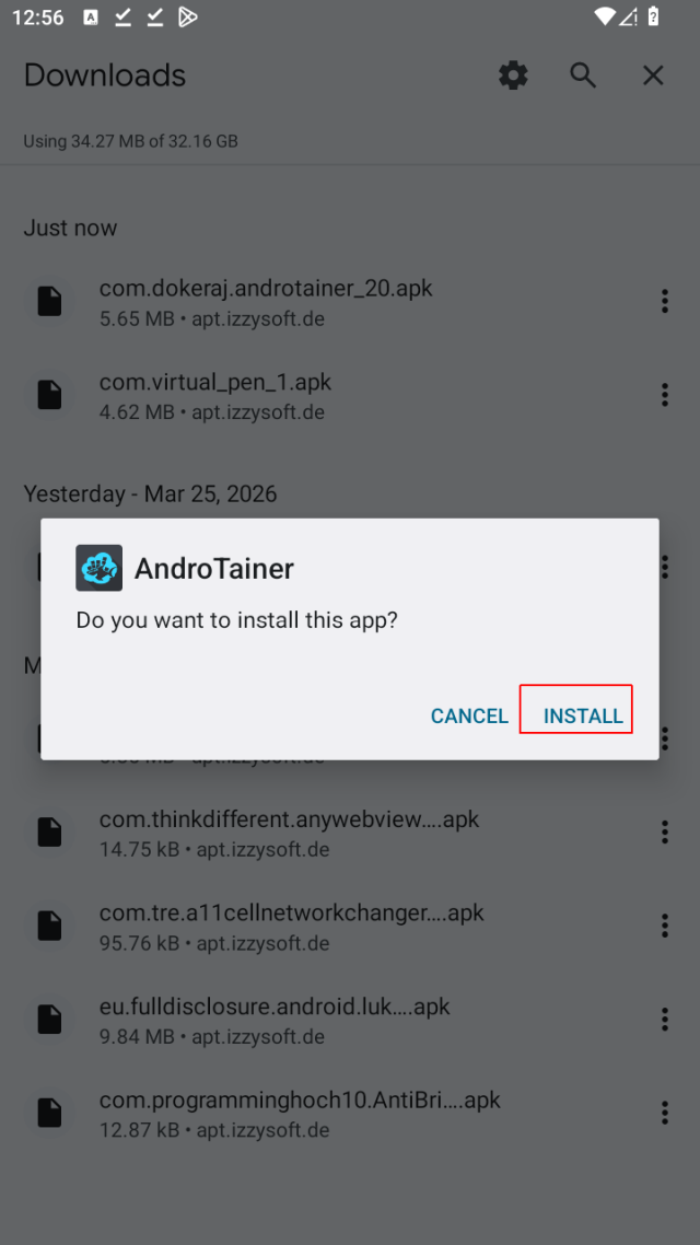 AndroTainer ইন্সটল