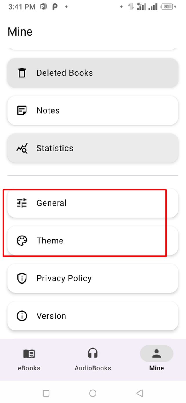 থিম সিলেকশন বা ফন্ট সেটিং