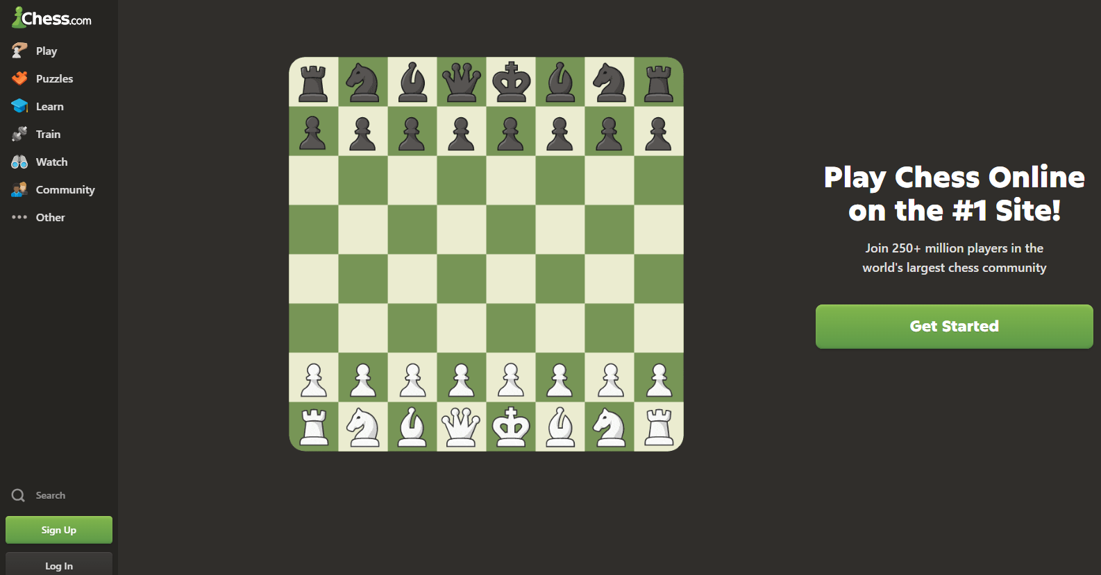 Chess.com ওয়েবসাইটে প্রবেশ