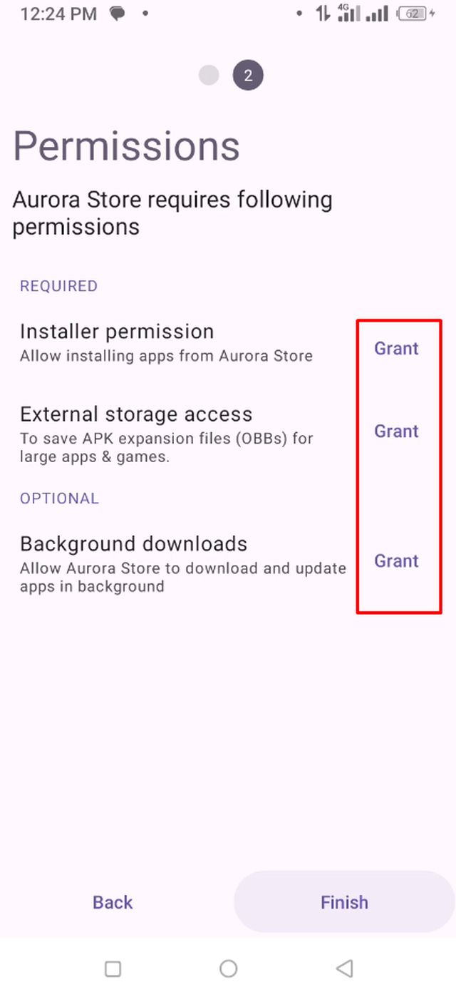 সাধারণ পারমিশন চাইবে