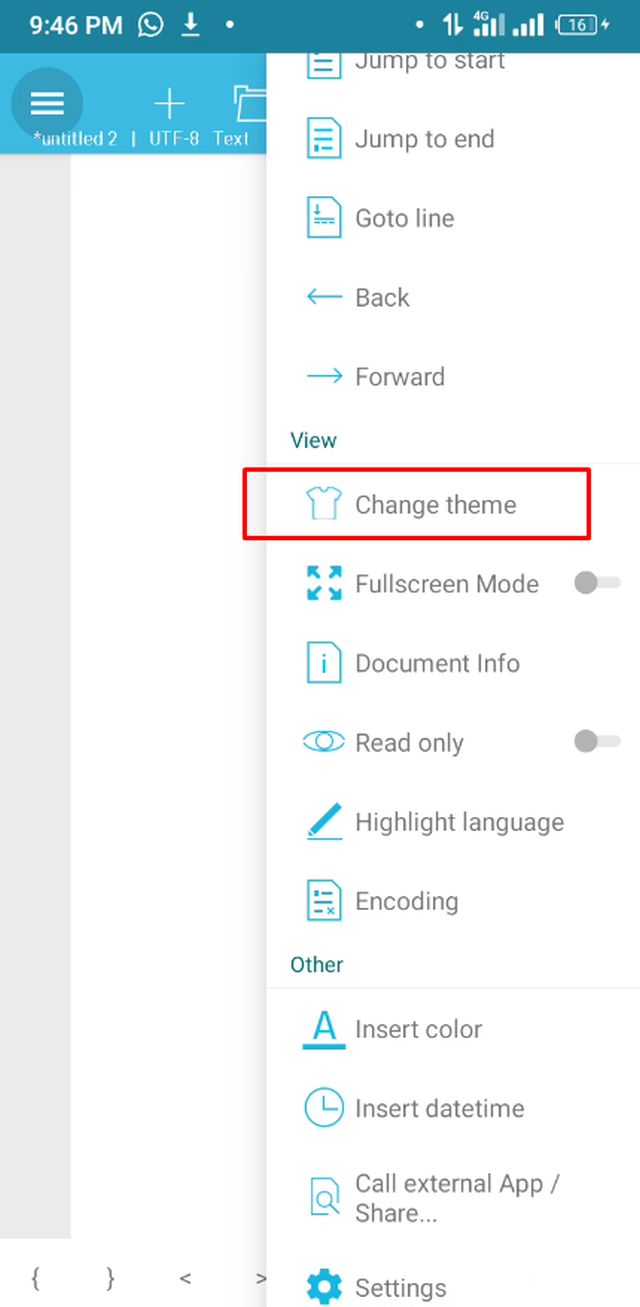 সেটিংস অপশন