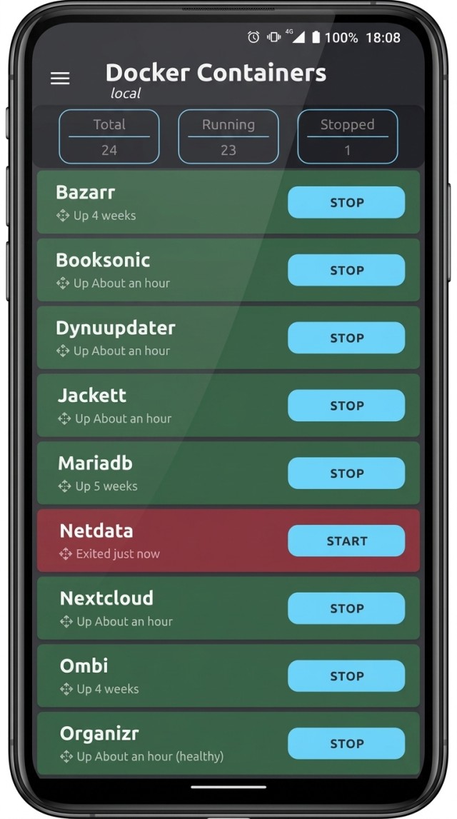 AndroTainer নিয়ে এলো মাথা নষ্ট করা ধামাকা! এখন Smartphone দিয়েই আপনার Docker Containers এবং Portainer Service সরাসরি কন্ট্রোল হবে, সাথে থাকছে Start, Stop এবং Logs মনিটর করার দুর্ধর্ষ সব ফিচার, যা আপনার সার্ভার ম্যানেজমেন্টের দুনিয়ায় নিয়ে আসবে এক প্রলয়ঙ্কারী ডিজিটাল তুফান!