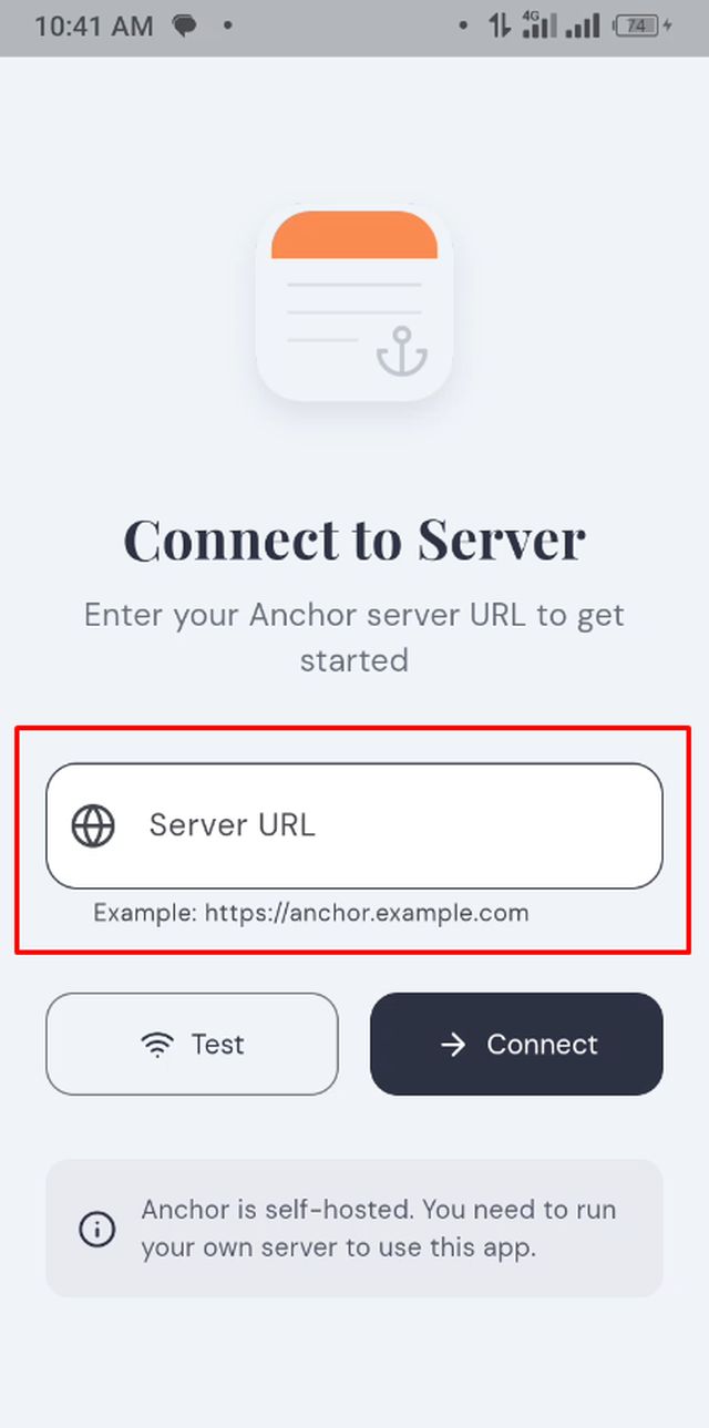 সার্ভার এড্রেস যোগ করার অপশন