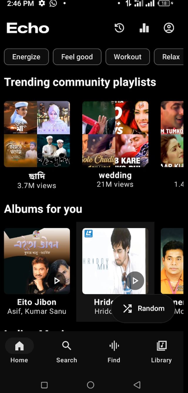 Echo Music অ্যাপটি