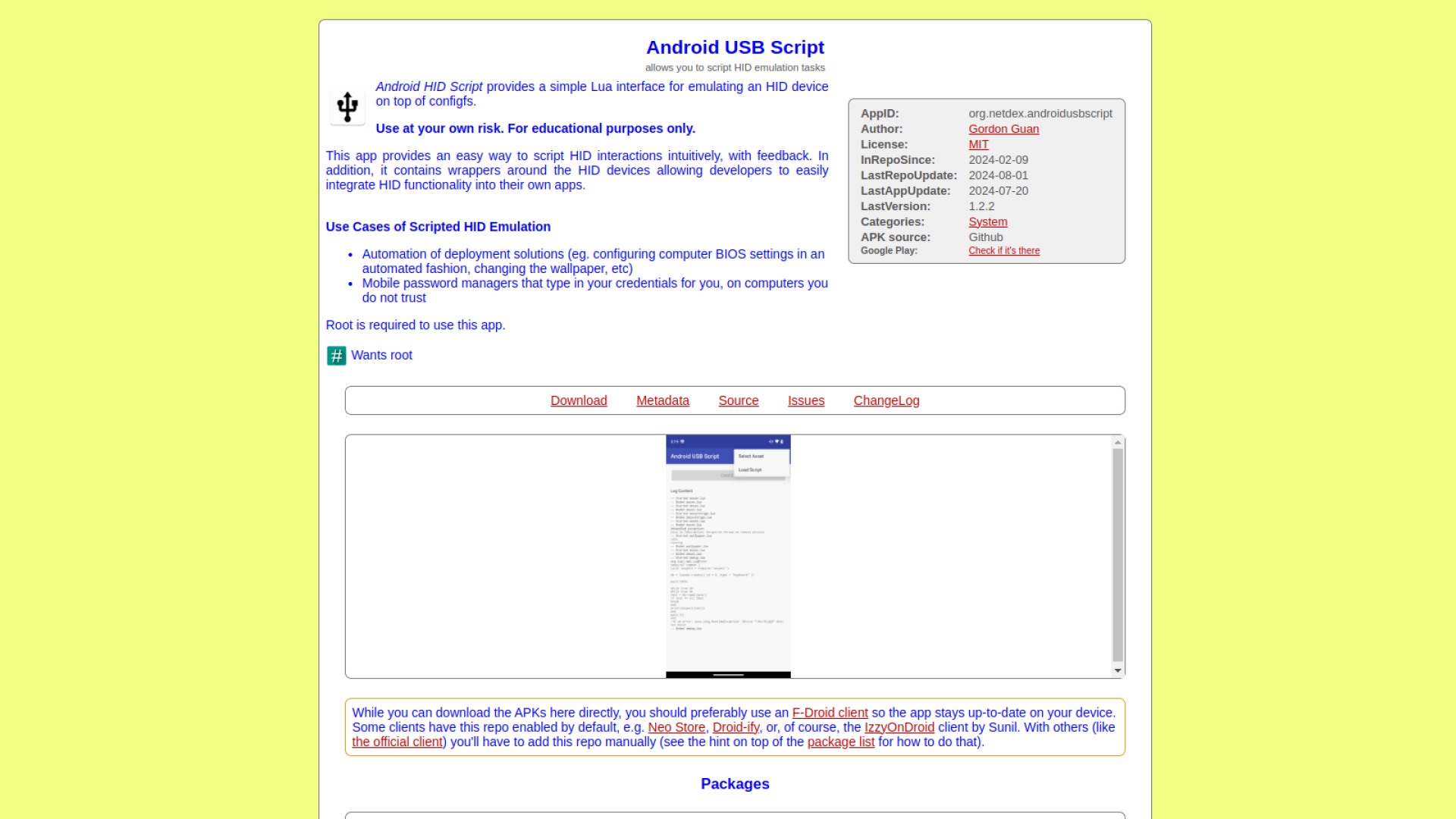 Android USB Script