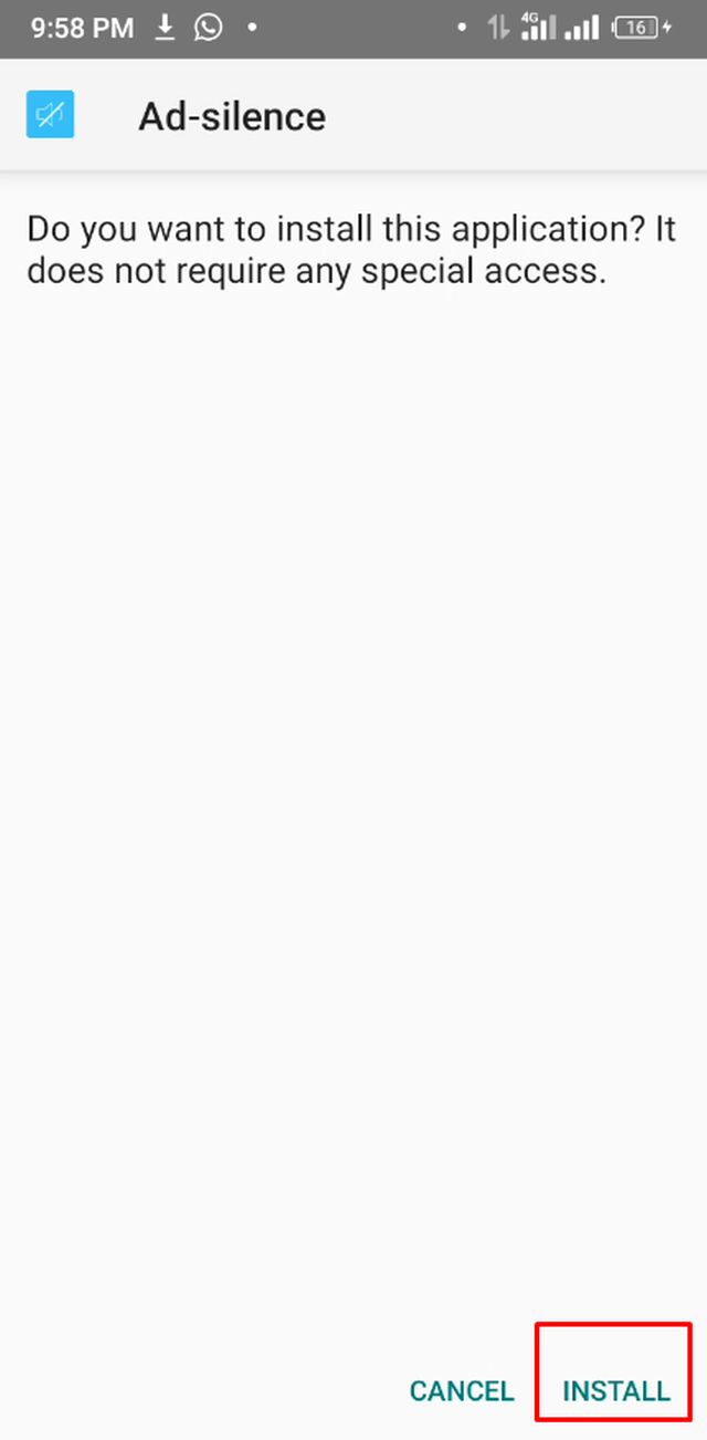 Ad-Silence অ্যাপটি ডাউনলোড করে ইন্সটল