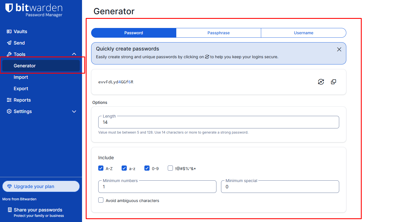 পাসওয়ার্ড জেনারেটর টুল