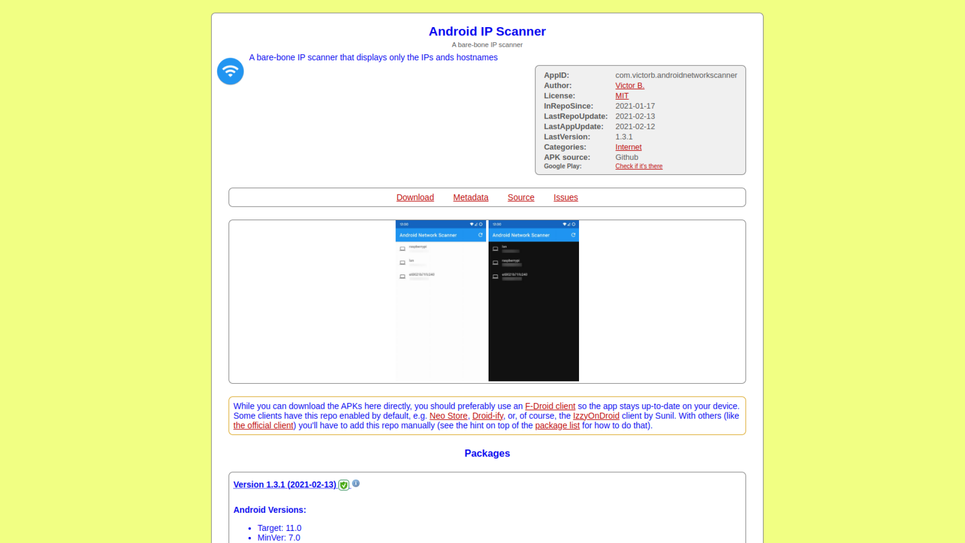 Android IP Scanner