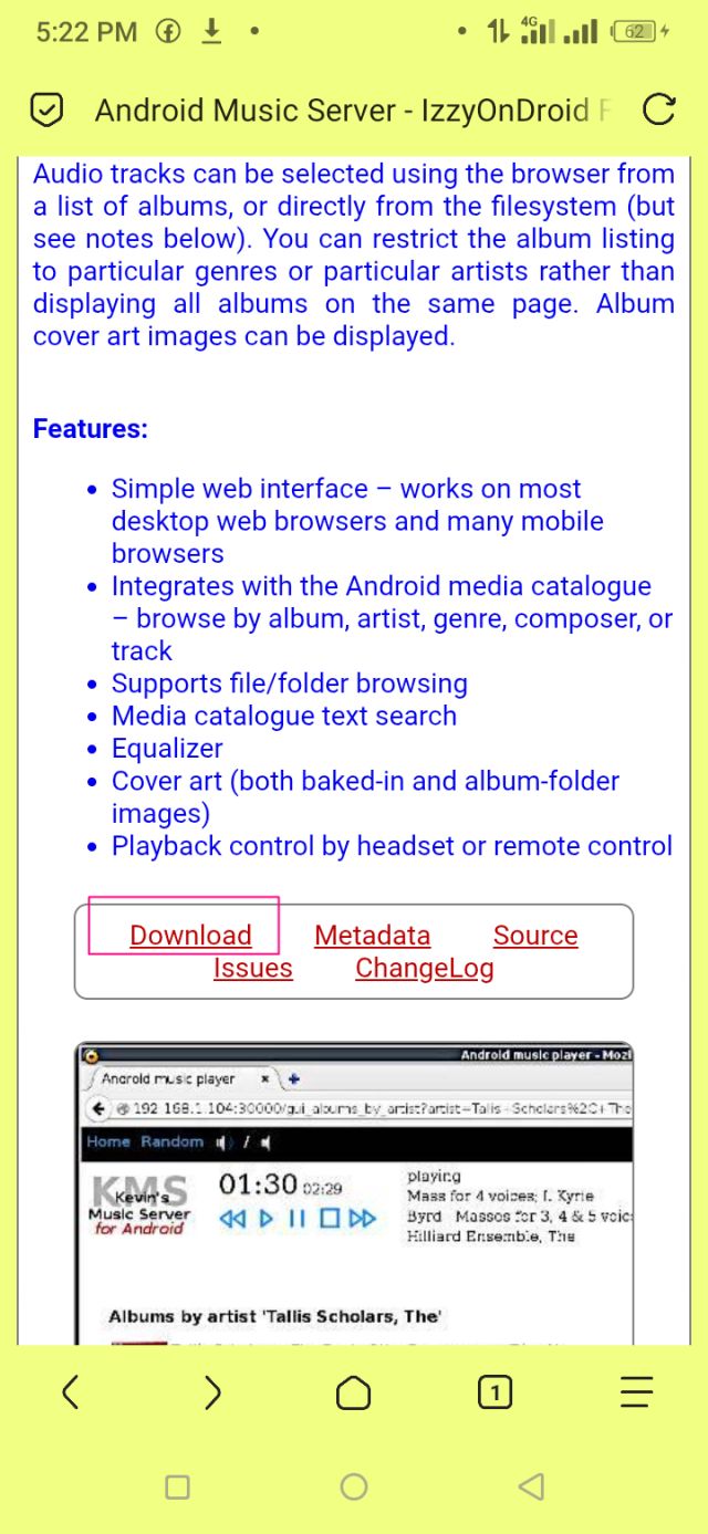 Kevin's Music Server for Android অ্যাপটি ডাউনলোড ও ইন্সটল