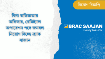 বিনা অভিজ্ঞতায় অফিসার, রেমিট্যান্স অপারেশন পদে জনবল নিয়োগ দিচ্ছে ব্র্যাক সাজান