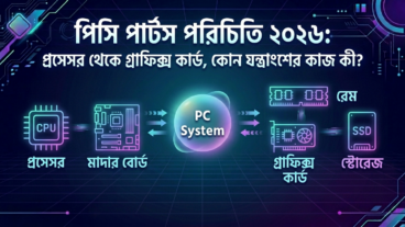 পিসি পার্টস পরিচিতি ২০২৬: প্রসেসর থেকে গ্রাফিক্স কার্ড, কোন যন্ত্রাংশের কাজ কী?
