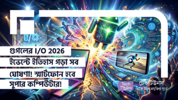 গুগলের I/O 2026 ইভেন্টে Google-এর বিশাল ধামাকা আর Android 17-এর অফিশিয়াল এনাউন্সমেন্ট! Gemini Intelligence, জাদুকরী Googlebook ল্যাপটপ, Rambler টাইপিং আর 60fps HD Video ফিচারের এই ঝড়ে এবার স্মার্টফোন বাজারে AI-এর সুনামি শুরু হলো!