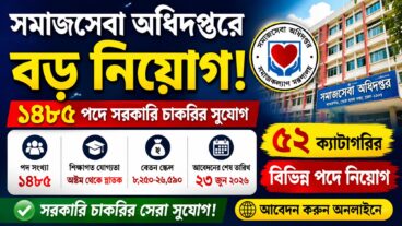 সমাজসেবা অধিদপ্তর নিয়োগ বিজ্ঞপ্তি ২০২৬, শূন্য পদ ১৪৮৫