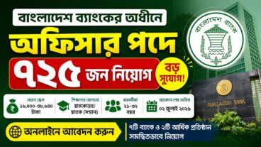 বাংলাদেশ ব্যাংক নিয়োগ বিজ্ঞপ্তি ২০২৬, শূন্য পদ ৭২৫