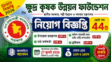 স্থানীয় সরকার, পল্লী উন্নয়ন ও সমবায় মন্ত্রণালয় নিয়োগ বিজ্ঞপ্তি ২০২৬, শূন্য পদ ৪৪