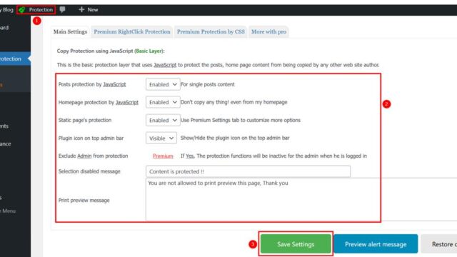WP Content Copy Protection Setup Guide 5