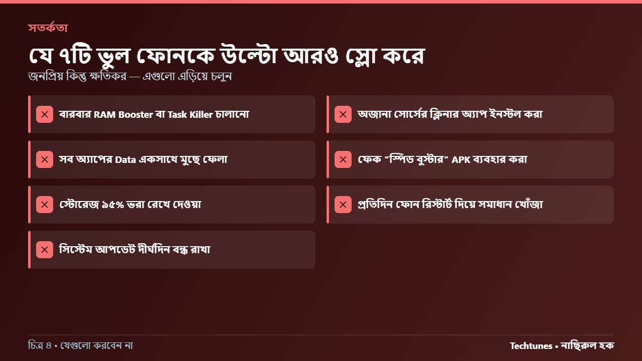 যে ৭টি ভুল ফোনকে উল্টো আরও স্লো করে
